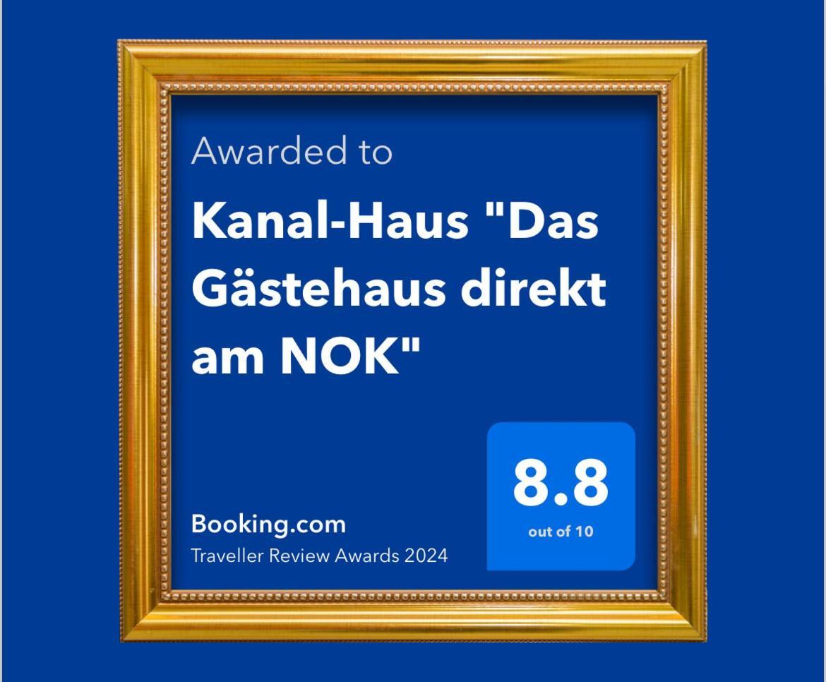 Kanal-Haus "Das Gaestehaus Direkt Am Nok" Osterrönfeld Exteriör bild